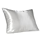 Sweet Dreams - Blissford 2-Pack Luxury Satin Pillowcase with Zipper, Standard Size, Black (Silky Satin Pillow Case for Hair) By Shop Bedding