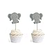 Cute Baby Elephant Cake Cupcake Toppers for Birthday Wedding Baby Shower Decoration 24 PCS