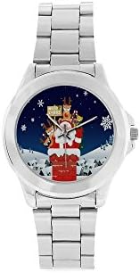 Merry Christmas Gifts Classic Santa Unisex Stainless Steel Watch