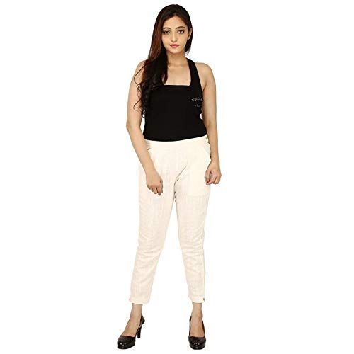 womens off white trousers
