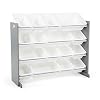 Humble Crew Supersized Wood Toy Storage Organizer, Extra Large, Grey/White