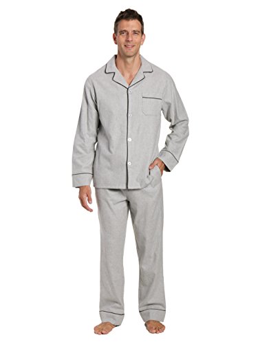 Men's Premium Flannel Pajama Set - Heather Gray - Large