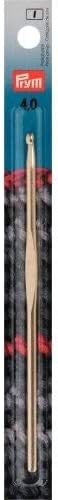 Crochet Hooks for wool without. handle alu silver col 14 cm 4.00 mm, Aluminium, 4 mm