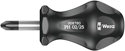 Wera 05008780001 PH02 x 25 mm Stubby/Carburettor Screwdriver - Silver โ image 1