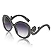Women's Sunglasses For Women Designer Gradient Circle Lens Swirl Temple Black