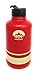64oz Stainless Steel Growler and Wide Mouth Water Bottle by Pine Sky - 2 Lid Package (64 oz, Campfire Red)