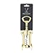 Viski Winged Corkscrew Wine Bottle Opener, Gold Plated Finish, Non-stick Coated Worm, 9.25