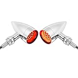PBYMT 2PCS Motorcycle Bullet 24 LEDs Rear Turn