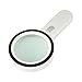 Extra Large 30X Magnifying Glass with 12 Bright LED Lights, Handheld Lighted Magnifier,4.1 Inches Oversized Illuminated Magnifying Glass with Light
