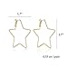dnswez Star Hoop Earrings 14K Gold Plated Lightweight Huggie Earrings Drop Dangle Earrings