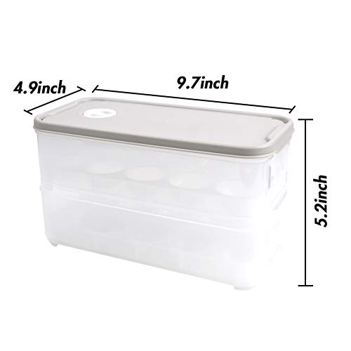 HANSGO Egg Holder, DeviledDispenser Container Egg Tray with Lid for 20 Small Eggs Egg Carrier Box