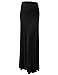 MBJ WB296 Womens Lightweight Floor Length Maxi Skirt M Black