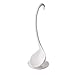 Elegant Swan Long Handled Spoon Soup Porridge Scoop Tableware Dinnerware Flatware Cooking Kitchen Tool Accessories (White)