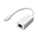 Cable Matters USB C to Ethernet Adapter (USB C to Gigabit Ethernet Adapter) in White - USB-C and Thunderbolt 3 Port Compatible for MacBook Pro, Dell XPS 13 15, HP Spectre x360, Surface Book 2 and More