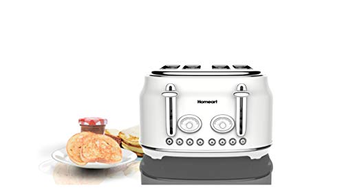 Homeart Artisan Toaster, 4 Slice, Cream