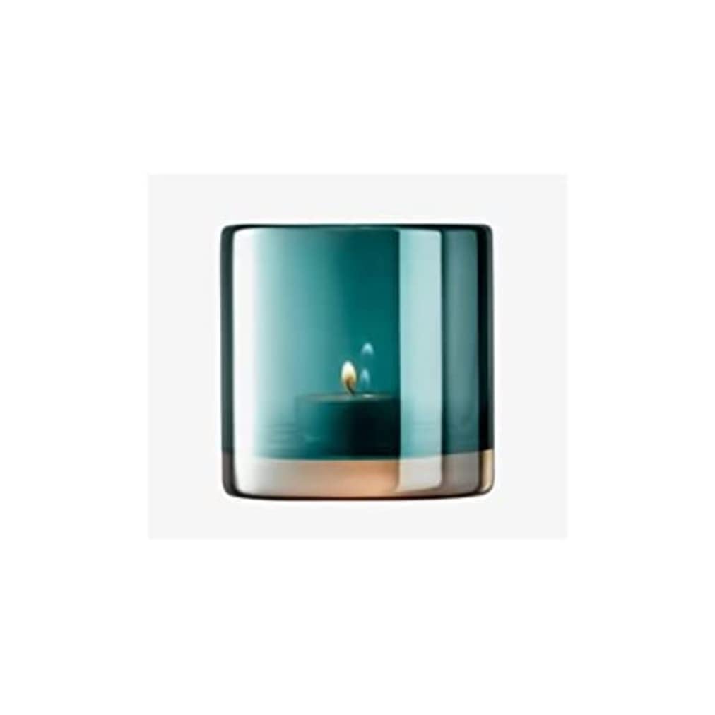 LSA International Epoque Tealight Holder H8.5cm Peacock/Lustre| 1 Unit | Mouthblown & Handmade Glass | EQ10