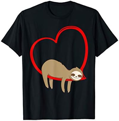 Valentine's Day Sloth T-Shirt Gifts for Girls Women Sloths
