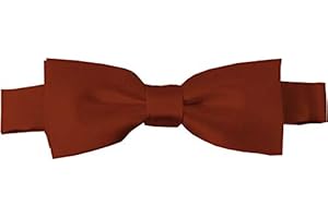 Romario Manzini Solid Cinnamon Color Kid's Pre-Tied Bow Tie