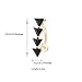 CHN'S Women Sexy Belly Navel Ring Black Punk Three Triangle Diamond Gold Mental Piercing Jewelry Belly Bar Button Crystal Body Jewelry