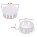 BCP 30pcs White Color Plastic 24.7mm Snap in Locking Hole/Tube Fastener Cover, Hole Plug
