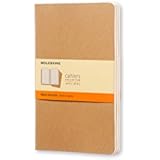 Moleskine Cahier Journal (Set of 3), Large, Ruled, Kraft Brown, Soft Cover (5 x 8.25): set of 3 Ruled Journals