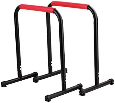 Parallel Bars Dip Stand Station Heavy Duty Ultimate Body Press Bar With Safety Connector For Tricep Dips Fitness Tall Parallettes (Color : Black, Size : 82 * 74 * 63cm)