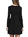 Meaneor Women's Raglan Sleeve Casual Scoop Neck Flare Tunic Dress