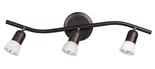 3 Light Track Lighting Wall or Ceiling Mount Adjustable, Oil Rubbed Bronze