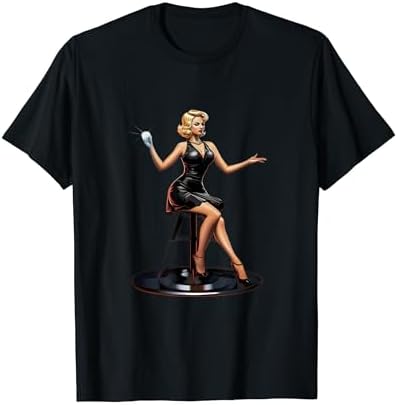Amazon.com: Pin Up Girl Vintage PinUp Woman Cute Retro Girls T