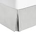 Nestl Silver Bed Skirt Queen Size - Queen Bed Skirt 14 Inch Drop - Brushed Microfiber Bed Skirts - Hotel Quality Pleated Bed Skirt - Shrinkage & Fade Resistant