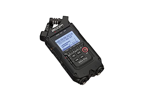 Zoom - H4nPro/BLK UK Version - Portable 4-track recorder - X/Y microphone couple and 2x combo XLR inputs - amp models - Black finish