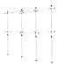 PRINCE HANGER Rack Heavy Duty One Touch System Load 1,056LBS Clothing Racks for Hanging Clothes Metal Closet Garment Tension Rod Freestanding White Height Width Adjustable Closet Rack 6Tier PHUS-0072