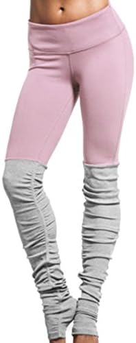 Clothdigger Color Block Yoga Pants Over The Heel Sports Fitness Stretchy Bottoming Pants