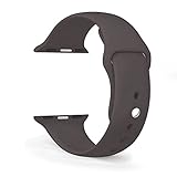 FanTEK 42mm Apple Watch Band S/M, Sports Silicone Replacement Wrist Strap for iWatch Series 1 Series 2, Cocoa