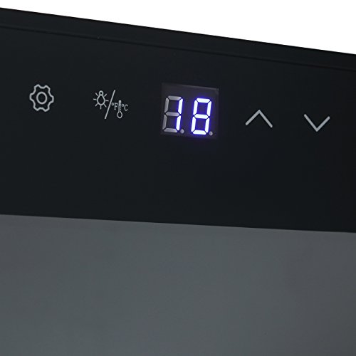DELLA 24-Bottle Wine Cooler Chiller Freestanding Fridge Quiet Operation Wine Cellar Adjustable Temperature, Black