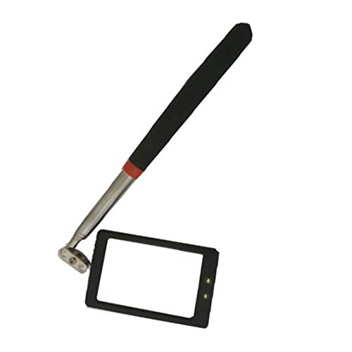Telescoping Flexible Inspection Mirror with Bright LED Lighting 360 Swivel for Extra Viewing Portable Automotive Tool - Black - Thumbnail 3