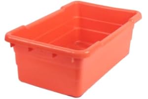 ULTRASOURCE Food Approved Bus Totes/Meat Lug (6 Pack, Orange)