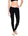 2 Pack Caramel Cantina Juniors Fold Over Cotton Spandex Leggings (Large, Black/Black)
