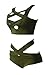 Prograce Women's Sexy Criss Cross High Waisted Bandage 2PCS Bikini Set, 2XL Army Green