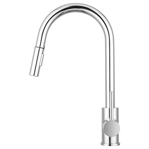 Bellevue Kitchen Faucet by Pacific Bay (Chrome) - Features an In line Pull Down Sprayer with Multiple Spray Functions and an Eco Friendly Water and Energy Saver - New 2018 Model