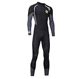 zcco Ultra Stretch 3mm Neoprene Wetsuit, Back Zip Full Body Diving Suit, one Piece for Men-Snorkeling, Scuba Diving Swimming, Surfing