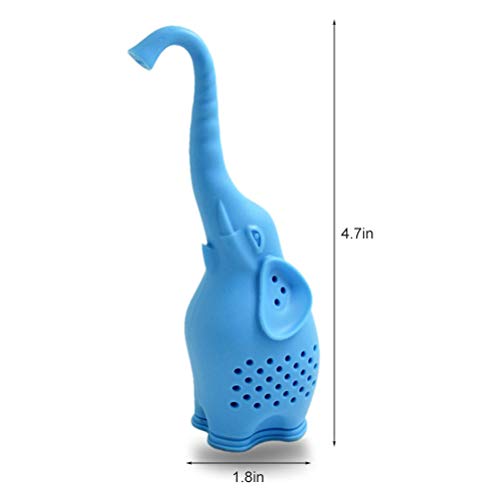 Macabolo Tee-Ei aus Silikon, Elefantenform, wiederverwendbar, Teebeutel losen Tee und Teeblätter – Bild 3