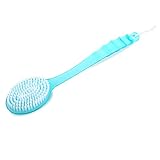 PIXNOR Bath Back Brush Body Shower Brush with Long Handle (Blue)