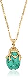 1928 Jewelry 14k Gold-Dipped Semi-Precious Egg Pendant Necklace, 30