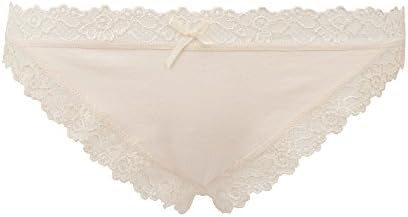 Women Sexy Cotton Thongs Intimates Briefs Tangas Ladies Panties(6 Pack)Apricot M