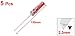 Uxcell a13061000ux1588 5 Pcs Red Clear Antislip Handle 2.3mm Magnet Tip Triangle Screwdrivers (Pack of 5)