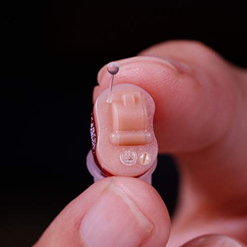 TKING Mini Hearing Amplifier for Adults, Invisible in Ear Canal, Digital Noise Reduction Feedback Cancelling,Aid and Assist Hearing (Battery Type)