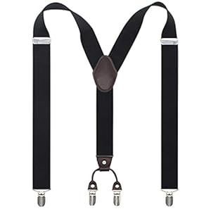Men 1 1/4″ Wide Heavy Duty Y -shape Suspenders For Wedding, Formal Events www.denim.fit