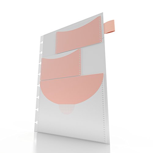Discagenda Instant Attach Hook and Loop Dashboard with Pen Loop, Card Holders, Envelope and Hook with Adhesive Backing for Customization, for Discbound Planner (Coral Pink, A5 (5.8x.8.3in))