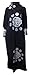 Black Muslim Islam Prayer Dress Galabeya Isdal Caftan Gilbab Abaya Hijab 363 (Black)